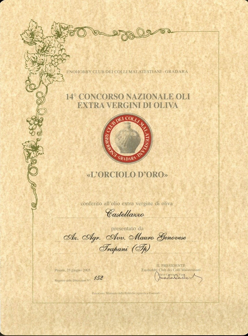 Latta 5 litri olio extravergine biologico di oliva 2025